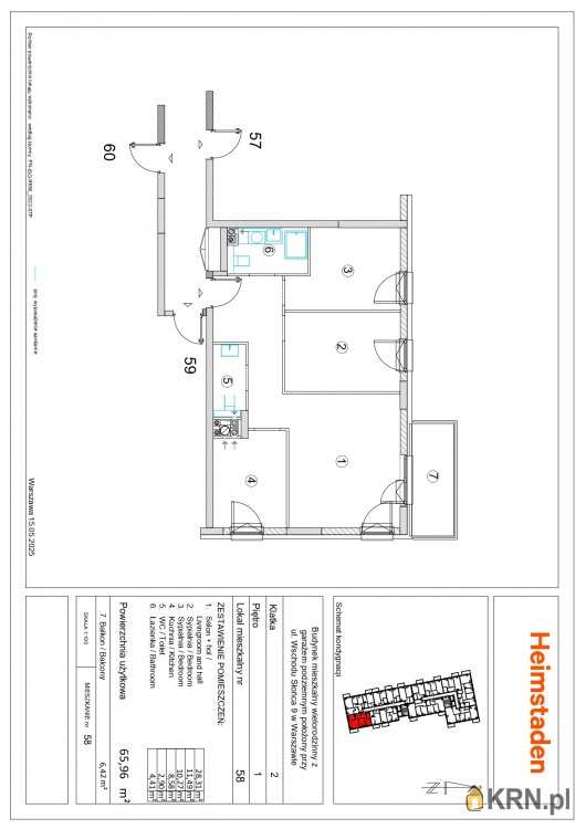 Mieszkanie  na sprzedaż, 3 pokojowe, Warszawa, ul. 