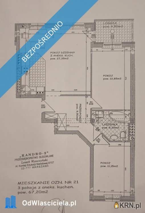 Mieszkanie  na sprzedaż, Piaseczno, ul. Nad Perełką, 3 pokojowe