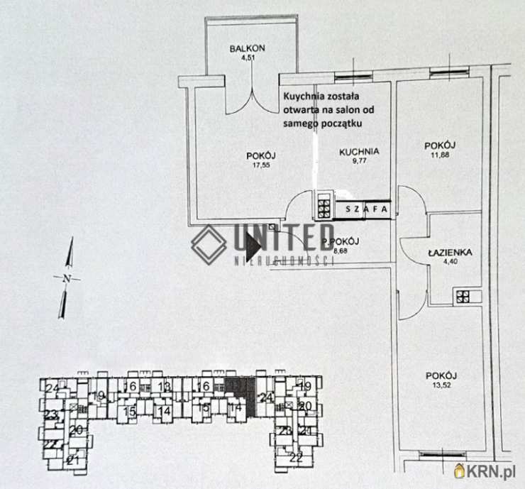 Mieszkanie  na sprzedaż, 3 pokojowe, Wrocław, Krzyki/Jagodno, ul. 