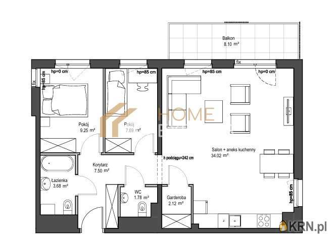 Gdańsk, Orunia-Św. Wojciech-Lipce, ul. Aroniowa, Mieszkanie  na sprzedaż, 3 pokojowe