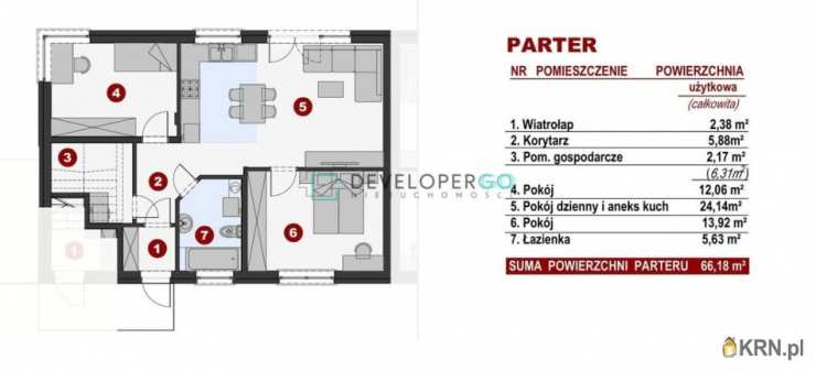 Mieszkanie  na sprzedaż, 3 pokojowe, Porosły, ul. 