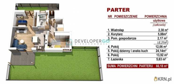 Porosły, ul. , Mieszkanie  na sprzedaż, 3 pokojowe