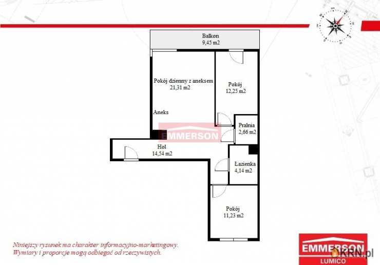 3 pokojowe, Mieszkanie  na sprzedaż, Kraków, Podgórze, ul. 