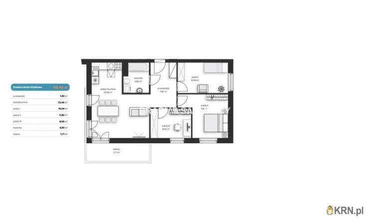 Kraków, Wzgórza Krzesławickie, ul. Polskich, Mieszkanie  na sprzedaż, 4 pokojowe