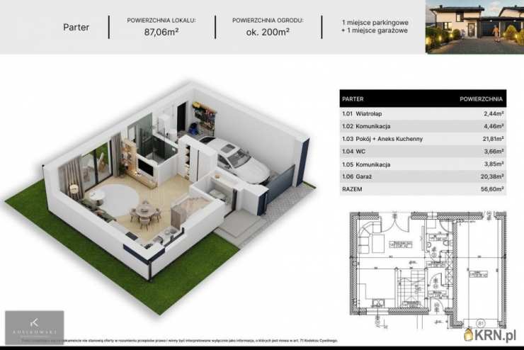 4 pokojowe, Rychtal, ul. , Mieszkanie  na sprzedaż