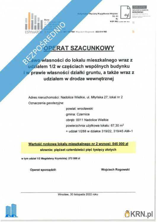 Nadolice Wielkie, ul. , 3 pokojowe, Mieszkanie  na sprzedaż
