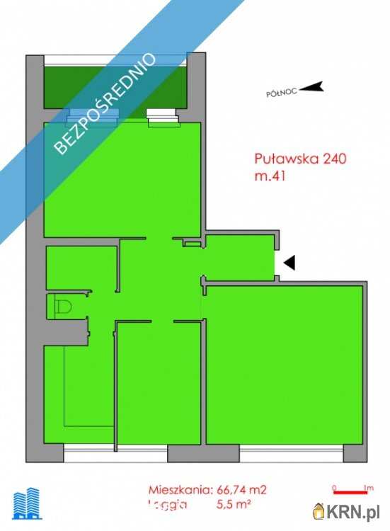 Mieszkanie  na sprzedaż, 3 pokojowe, Warszawa, Mokotów, ul. Puławska
