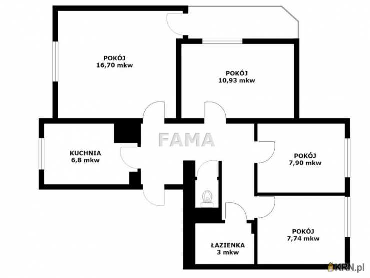 Mieszkanie  na sprzedaż, 4 pokojowe, Włocławek, Osiedle Kazimierza Wielkiego, ul. Płocka