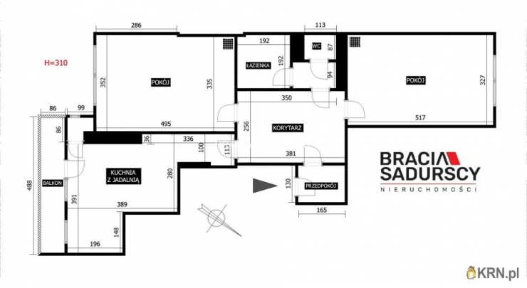Kraków, Krowodrza/Łobzów, ul. F. Chopina, Mieszkanie  na sprzedaż, 2 pokojowe