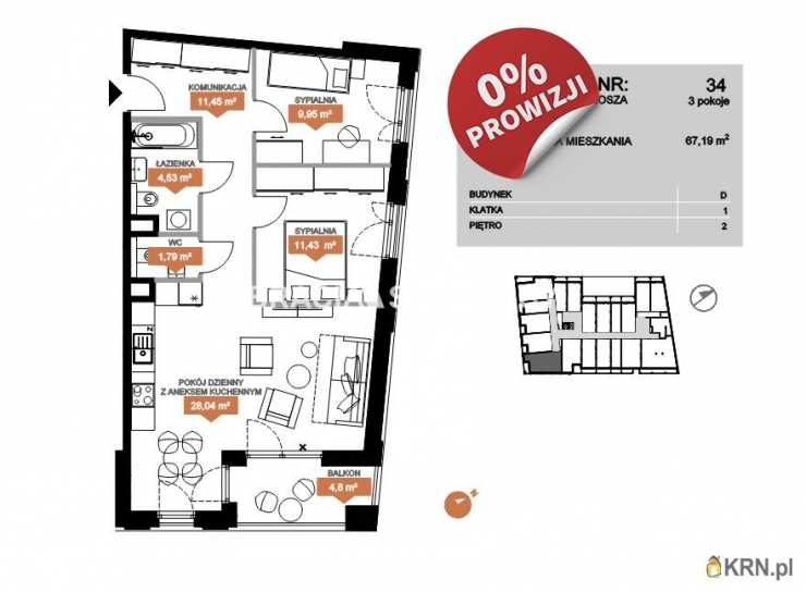 Mieszkanie  na sprzedaż, Kraków, Zwierzyniec, ul. Stwosza, 3 pokojowe