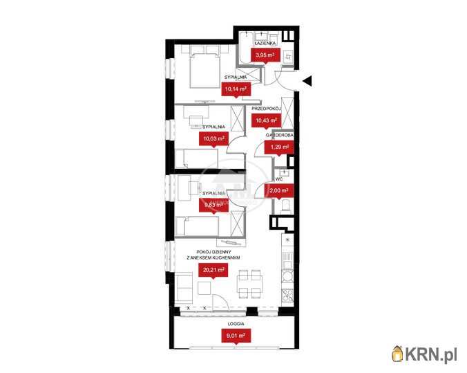 Mieszkanie  na sprzedaż, Wrocław, Psie Pole/Kleczków, ul. W. Reymonta, 4 pokojowe