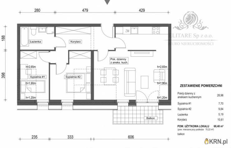 Wrocław, Krzyki, ul. , Mieszkanie  na sprzedaż, 3 pokojowe