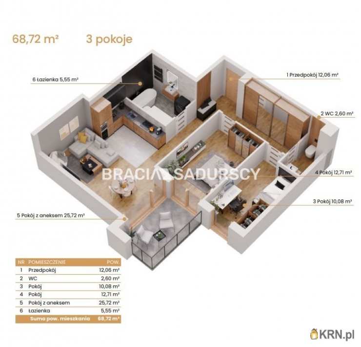 Mieszkanie  na sprzedaż, 3 pokojowe, Katowice, ul. Ceglana