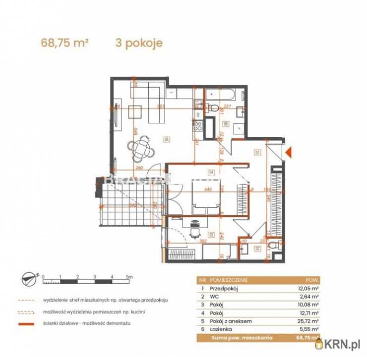 Katowice, ul. Ceglana, 3 pokojowe, Mieszkanie  na sprzedaż