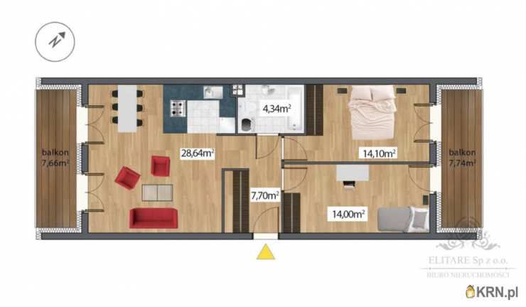 3 pokojowe, Wrocław, Krzyki, ul. , Mieszkanie  na sprzedaż