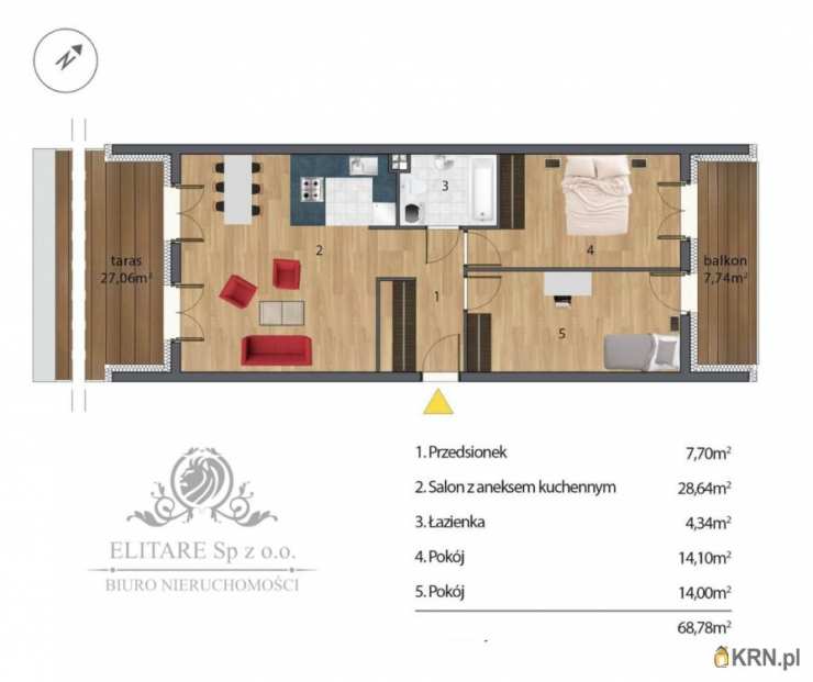 Wrocław, Krzyki, ul. , Mieszkanie  na sprzedaż, 3 pokojowe