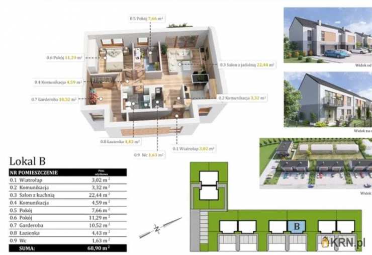 4 pokojowe, Mieszkanie  na sprzedaż, Wrocław, Psie Pole, ul. Żmudzka