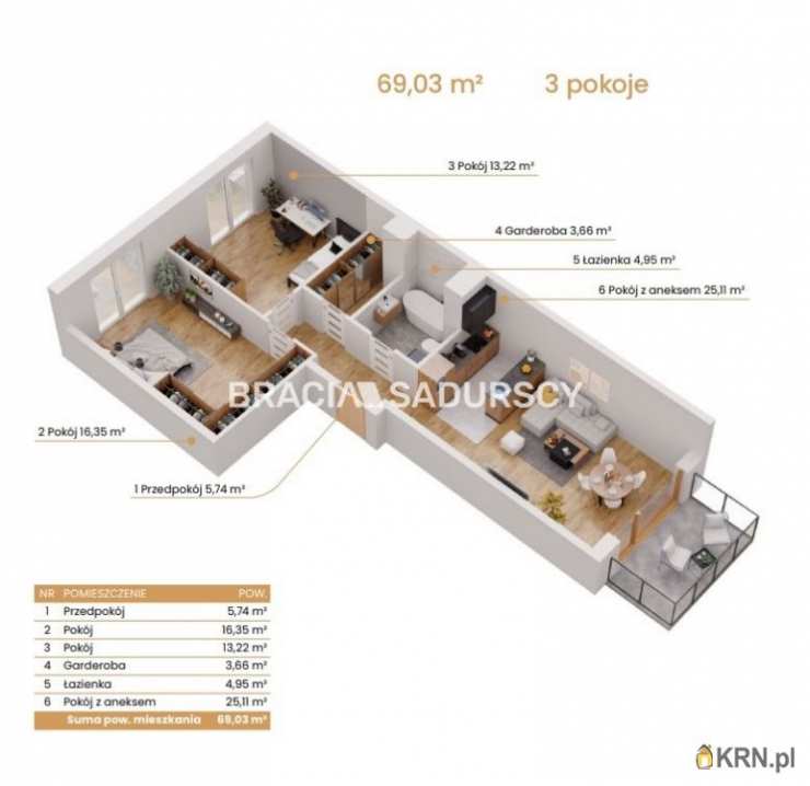 Katowice, ul. Ceglana, 3 pokojowe, Mieszkanie  na sprzedaż