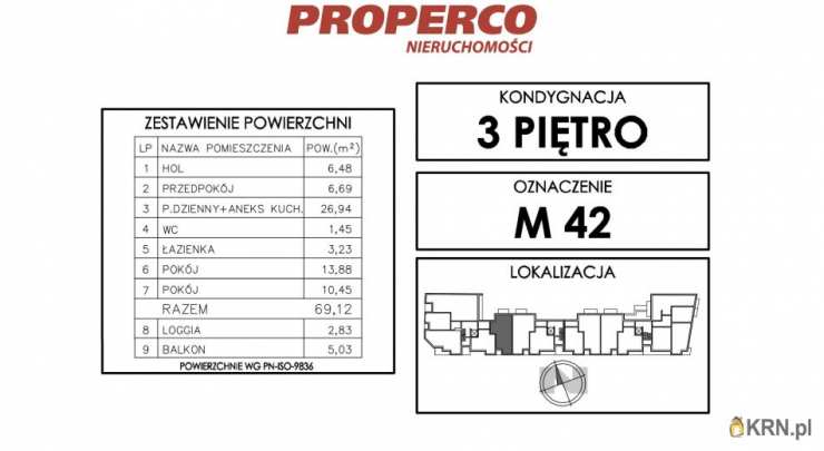 3 pokojowe, Mieszkanie  na sprzedaż, Kielce, Uroczysko, ul. Klonowa