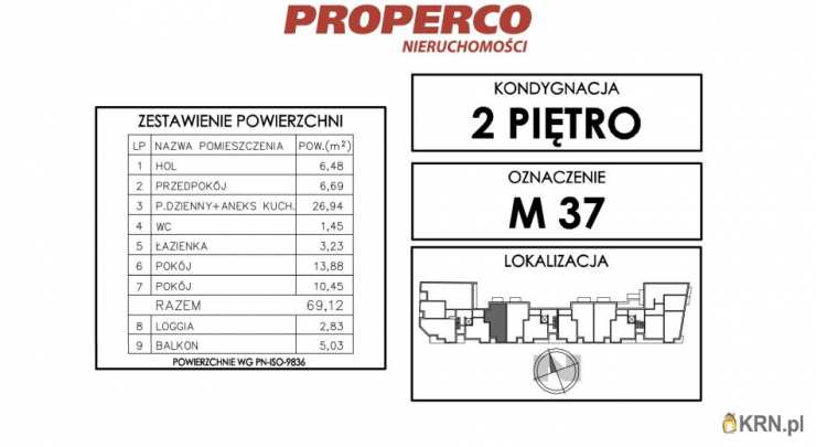 3 pokojowe, Mieszkanie  na sprzedaż, Kielce, Uroczysko, ul. Klonowa