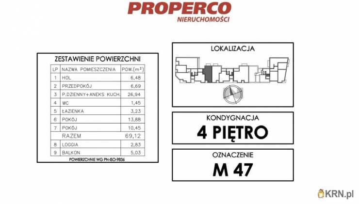 3 pokojowe, Mieszkanie  na sprzedaż, Kielce, Uroczysko, ul. Klonowa
