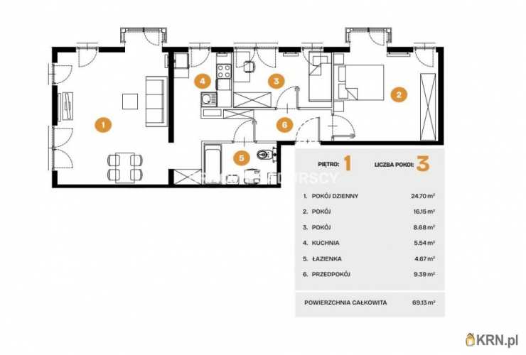 Mieszkanie  na sprzedaż, Kraków, Bronowice, ul. Na Błonie, 3 pokojowe