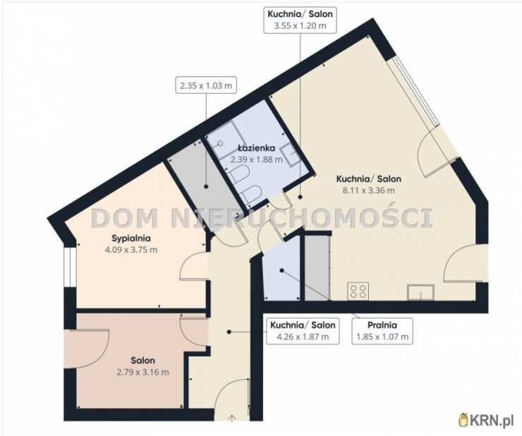 Mieszkanie  na sprzedaż, Olsztyn, Grunwaldzkie, ul. Armii Krajowej, 3 pokojowe