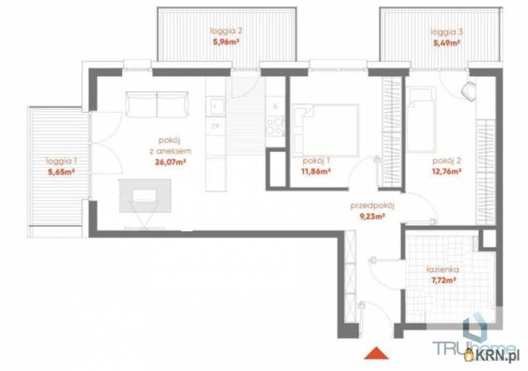 3 pokojowe, Mieszkanie  do wynajęcia, Katowice, Środmieście, ul. 