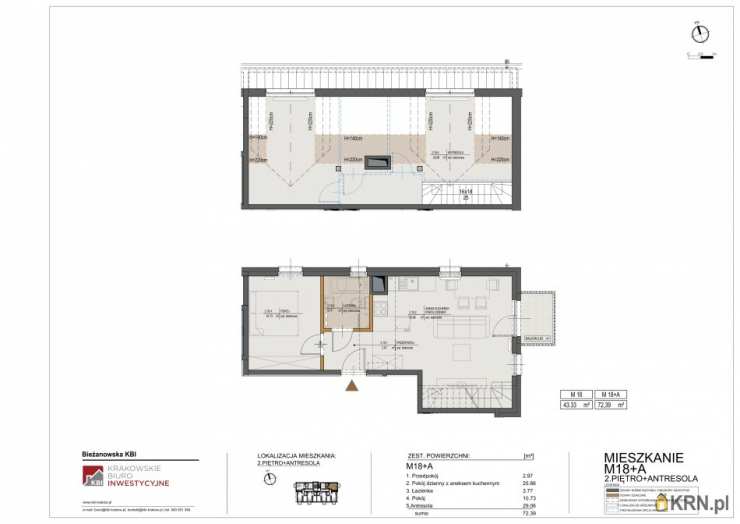 Mieszkanie  na sprzedaż, Kraków, Bieżanów-Prokocim, ul. Bieżanowska, 2 pokojowe