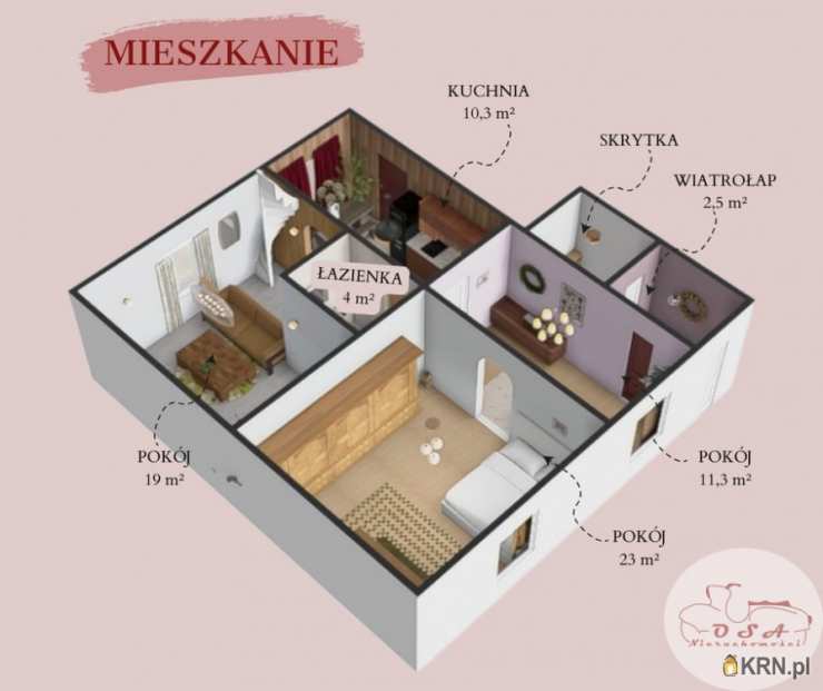 4 pokojowe, Buk, ul. , Mieszkanie  na sprzedaż