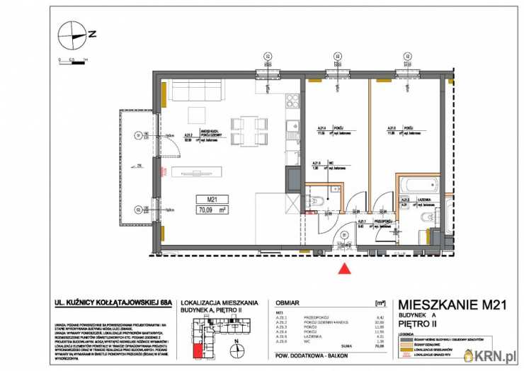 Mieszkanie  na sprzedaż, Kraków, Prądnik Biały, ul. Kuźnicy Kołłątajowskiej, 3 pokojowe