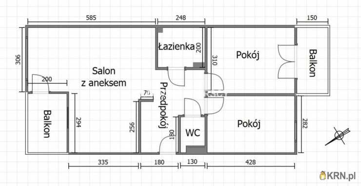 Wieliczka, ul. T. Kościuszki, Mieszkanie  na sprzedaż, 3 pokojowe