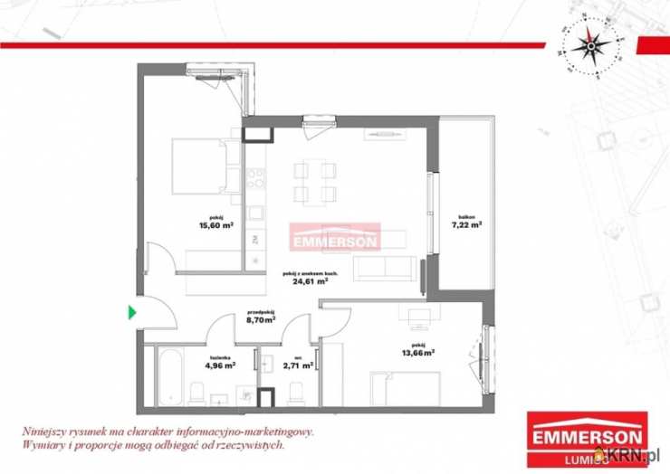 Kraków, Bronowice, ul. , 3 pokojowe, Mieszkanie  na sprzedaż