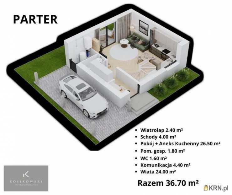 Rychtal, ul. , Mieszkanie  na sprzedaż, 4 pokojowe