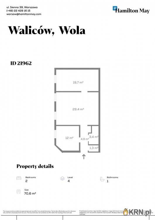 Mieszkanie  na sprzedaż, 3 pokojowe, Mirów, ul. 