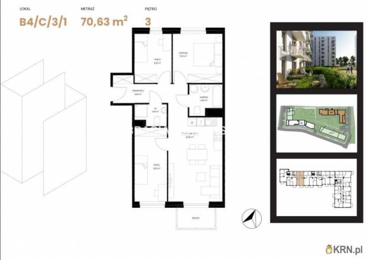 Kraków, Prądnik Biały, ul. H. Pachońskiego, Mieszkanie  na sprzedaż, 4 pokojowe