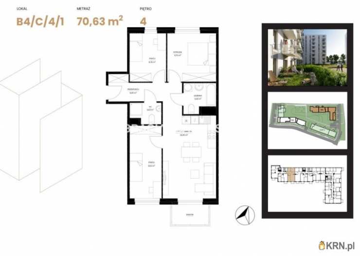 Kraków, Prądnik Biały, ul. H. Pachońskiego, Mieszkanie  na sprzedaż, 4 pokojowe