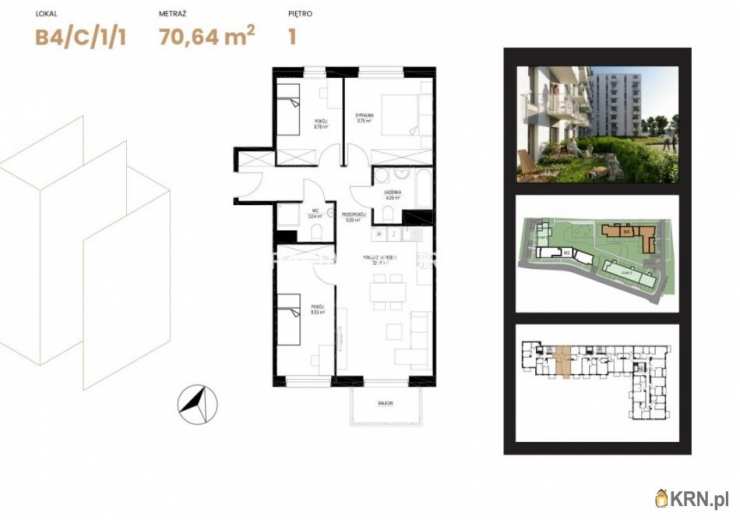 Kraków, Prądnik Biały, ul. H. Pachońskiego, Mieszkanie  na sprzedaż, 4 pokojowe