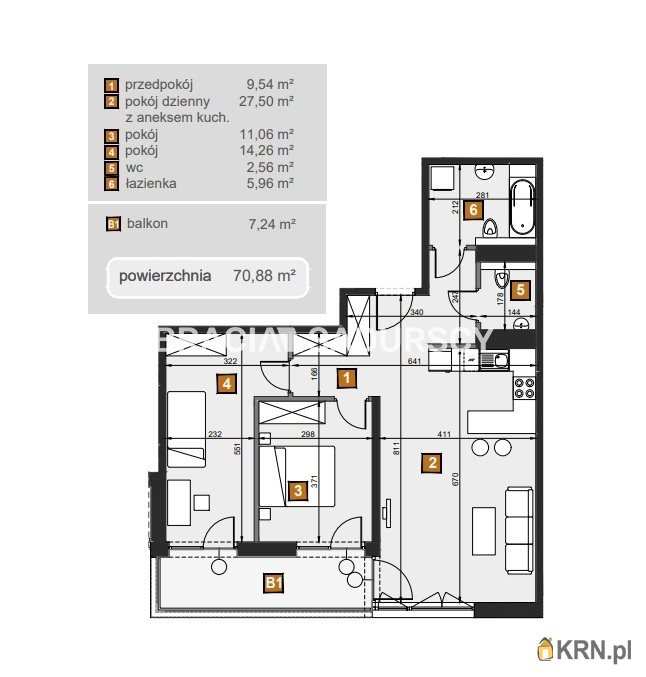 Kraków, Dębniki, ul. dr. J. Babińskiego, Mieszkanie  na sprzedaż, 3 pokojowe