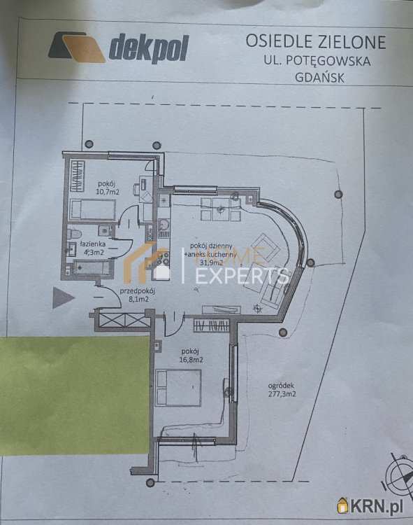 3 pokojowe, Gdańsk, Jasień, ul. Potęgowska, Mieszkanie  na sprzedaż