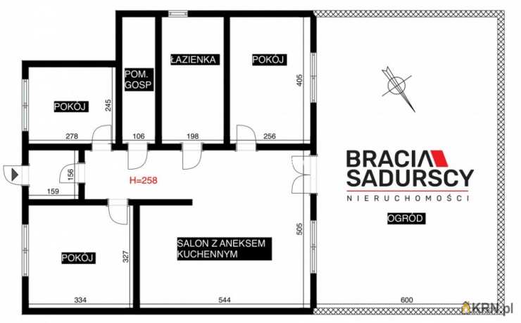 Modlniczka, ul. Kasztanowa, Mieszkanie  na sprzedaż, 4 pokojowe