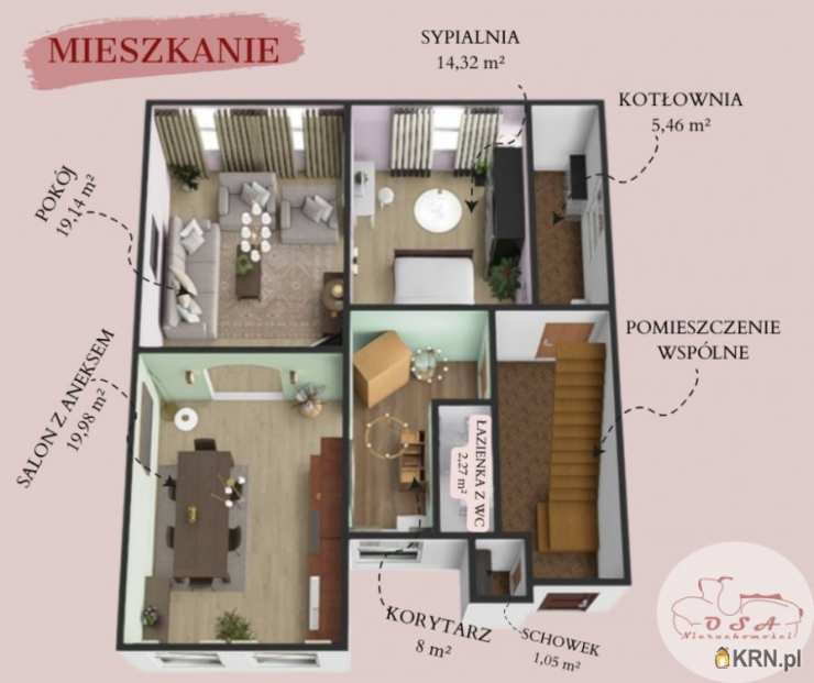 Września, ul. , Mieszkanie  na sprzedaż, 2 pokojowe