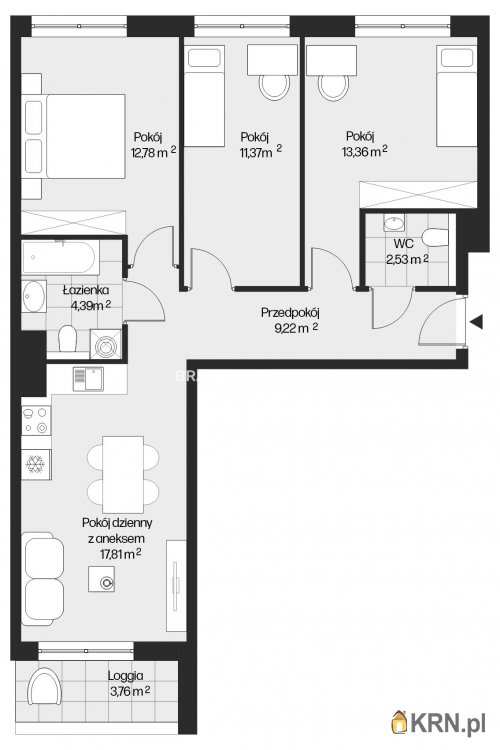 Kraków, Mistrzejowice, ul. Piasta Kołodzieja, Mieszkanie  na sprzedaż, 4 pokojowe