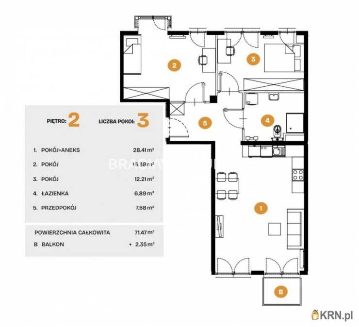 Kraków, Bronowice, ul. Na Błonie, Mieszkanie  na sprzedaż, 3 pokojowe