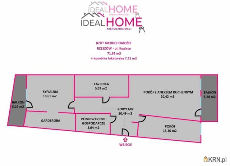 Rzeszów, ul. , 3 pokojowe, Mieszkanie  na sprzedaż