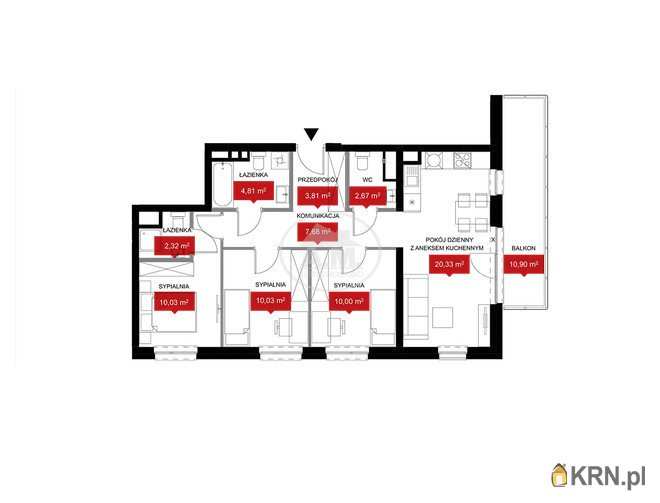 Mieszkanie  na sprzedaż, Wrocław, Psie Pole/Kleczków, ul. W. Reymonta, 4 pokojowe