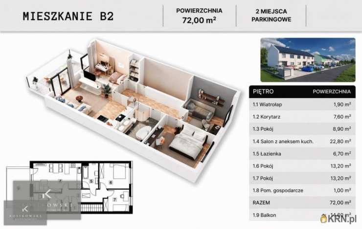 Kępno, ul. , 3 pokojowe, Mieszkanie  na sprzedaż