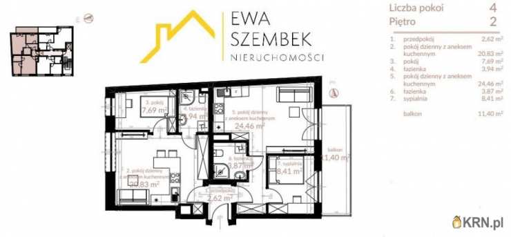 Mieszkanie  na sprzedaż, Kraków, Krowodrza/Łobzów, ul. J. Lea, 4 pokojowe