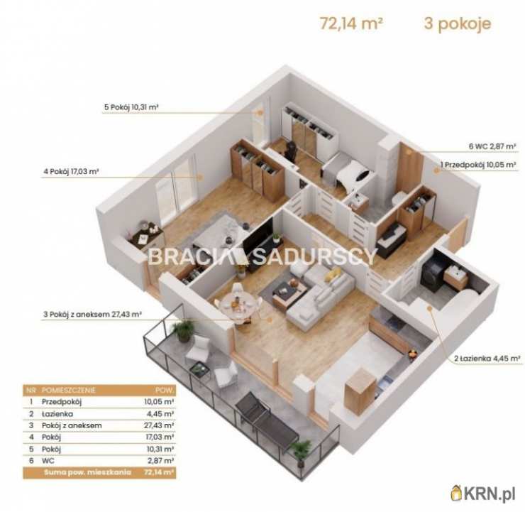 Mieszkanie  na sprzedaż, 3 pokojowe, Katowice, ul. Ceglana