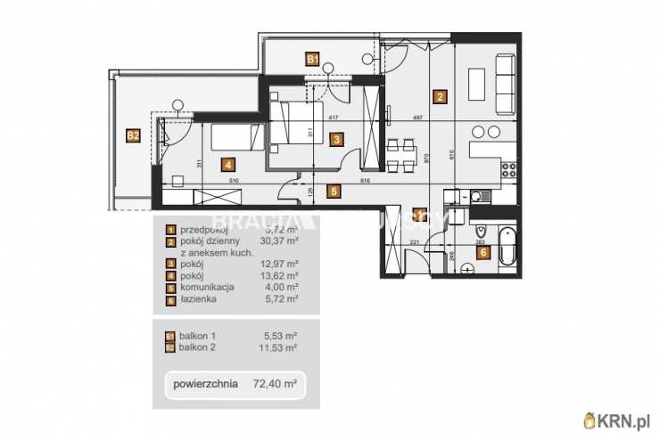 Kraków, Dębniki, ul. dr. J. Babińskiego, Mieszkanie  na sprzedaż, 3 pokojowe